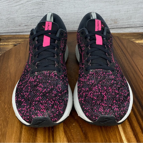 Brooks Women’s Launch 7 Black Pink Running Shoe 1203221B083 Sneaker Size 10.5 - Picture 8 of 12